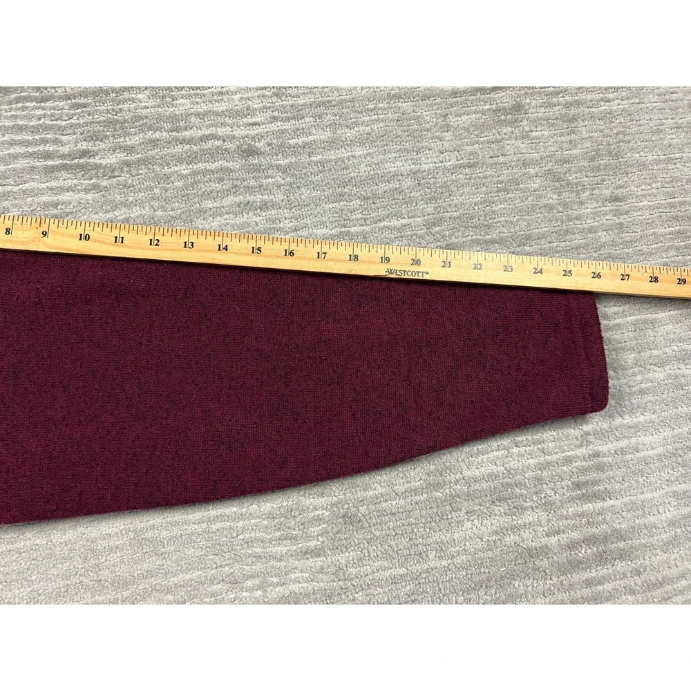 Lee Pullover Mens XXL Burgundy Heather Quarter Zip Sherpa Collar Fleece Sweater